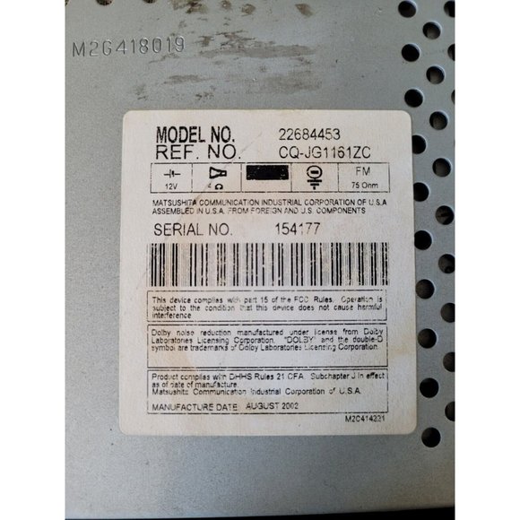 SATURN Genuine 2000-05 L VUE ION OEM AM FM CD Cassette Radio model No 22684453 - Picture 5 of 7